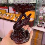 Lotus Guanyin Buddha Hand Crystal Ball Base