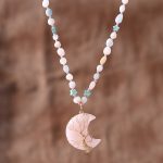 Loving Moon Rose Quartz Necklace