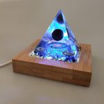 Luminous Obsidian Pyramid Lamp