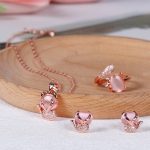Mischievous Fox on Cat's Eye Quartz Set
