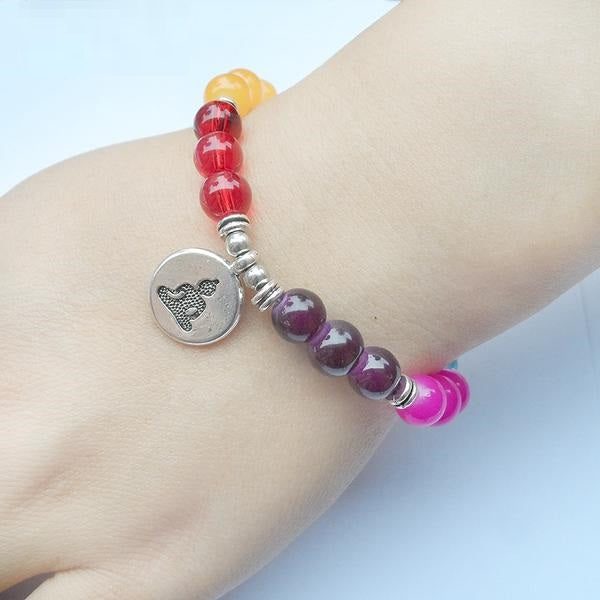 Multicolor Seven Chakra Reiki Healing Bracelet - Image 3