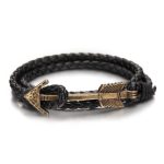 Multiwrap Arrow Leather Bracelet