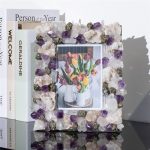 Natural Amethyst and Pyrite Picture Frame