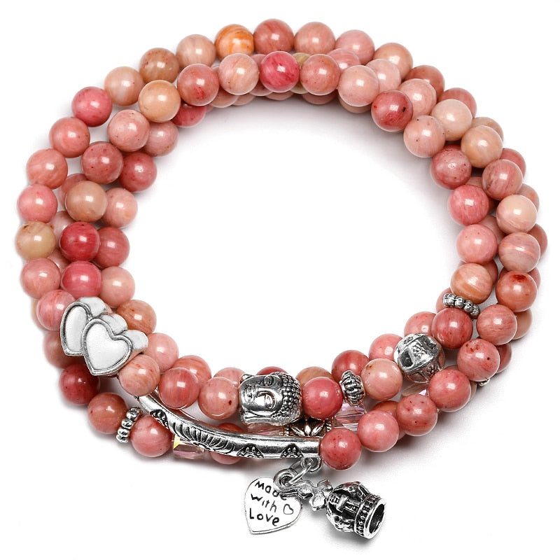 natural-rhodochrosite-beads-mala-bracelet.jpg Natural Rhodochrosite Beads Mala Bracelet - Image 1