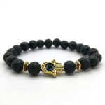 Natural Stone Hamsa Hand Bracelet