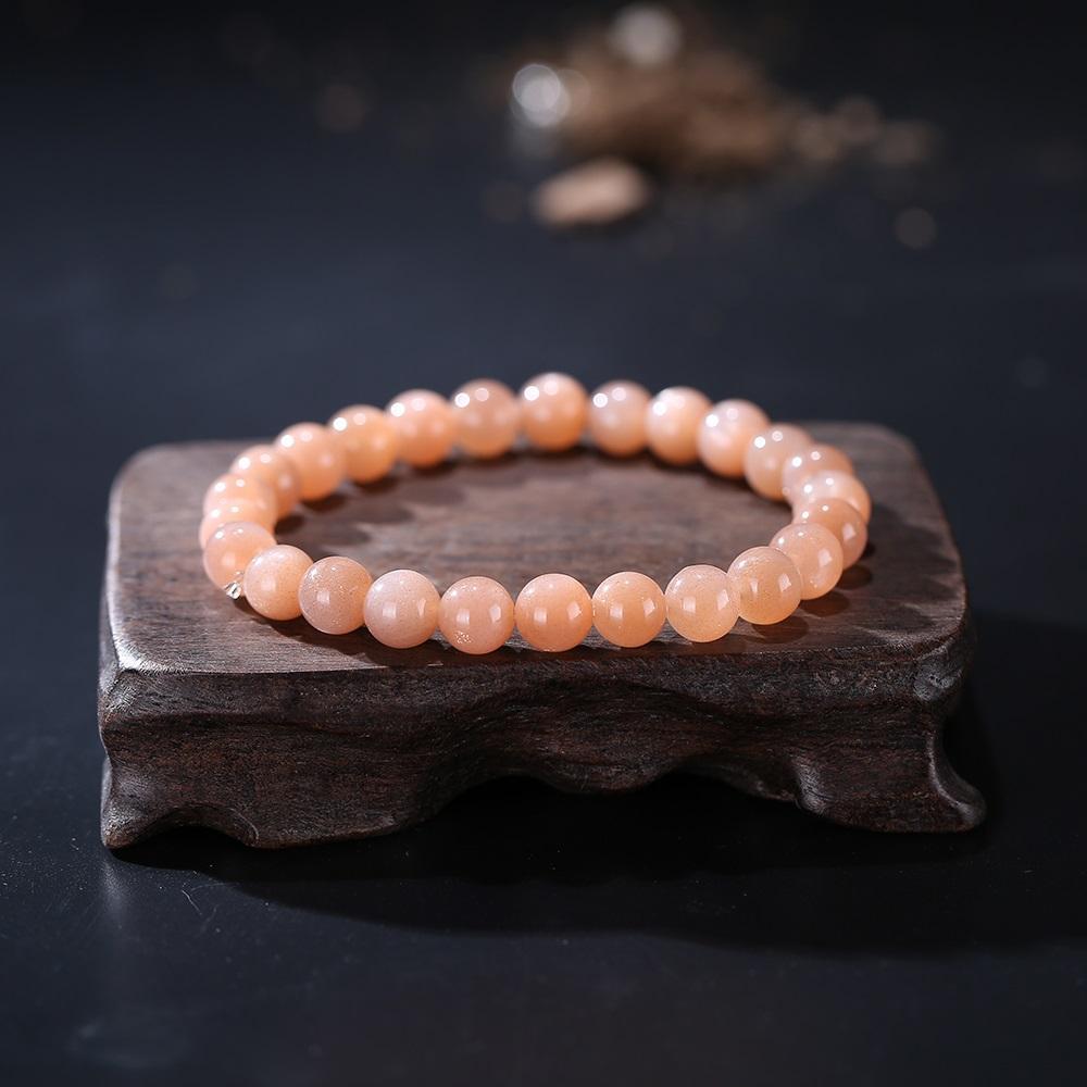 natural-sunstone-beads-bracelet.jpg Natural Sunstone Beads Bracelet - Image 1