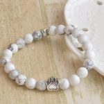 Natural White Turquoise Chakra Bracelet for Pet Lovers