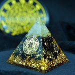 Obsidian Protector Orgone Pyramid