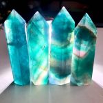 Ocean Blue Fluorite Crystal Wand