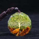 Olivine Tree Of Life Chakra Orgonite Pendant