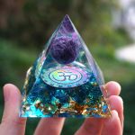 Om Amethyst Sphere Orgone Pyramid