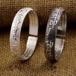 Om Mani Padme Hum Tibetan Silver Bracelet