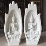 Prayers of Buddha 2-Piece Sandstone Statue