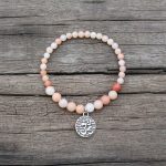 Prosperity and Love Pink Aventurine Om Bracelet