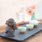 Purple Sand Ceramic Happy Buddha Tea Pet Figurine