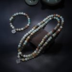 Quiet Strength Amazonite Mala and Bracelet Set