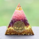 Rose Quartz Orgonite Healing Pyramid