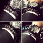 Royal Skull Natural Labradorite Stone Beads Bracelet