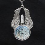 Sacred Guardian Crystal Column Pendant