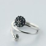Silver Triple Wrap Lotus Ring