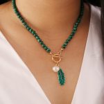 Spirit of Nature Malachite Pearl Necklace