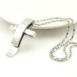 Stainless Steel Abstract Cross Pendant Necklace