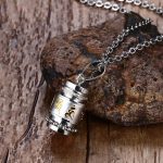 Stainless Steel Prayer Wheel Mantra Necklace