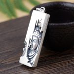 Sterling Silver Buddha Carving Pendant