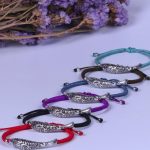 Sterling Silver Lucky Fish Buddhist Knots Rope Bracelet