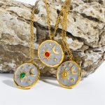 Sun and Moon Birthstone Necklace