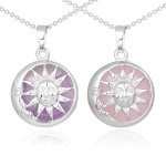 Sun And Moon Healing Stone Openwork Necklace