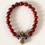 Tibetan Ghanta Hand Bell Wood Mala Beads Bracelet