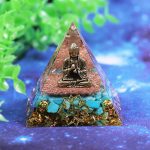 Tranquil Buddha Turquoise Orgone Pyramid