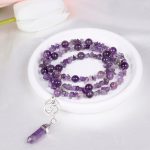 Tranquil Harmony Amethyst Om Necklace