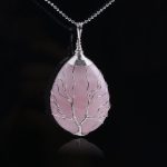 Tree of Life Rose Quartz Necklace