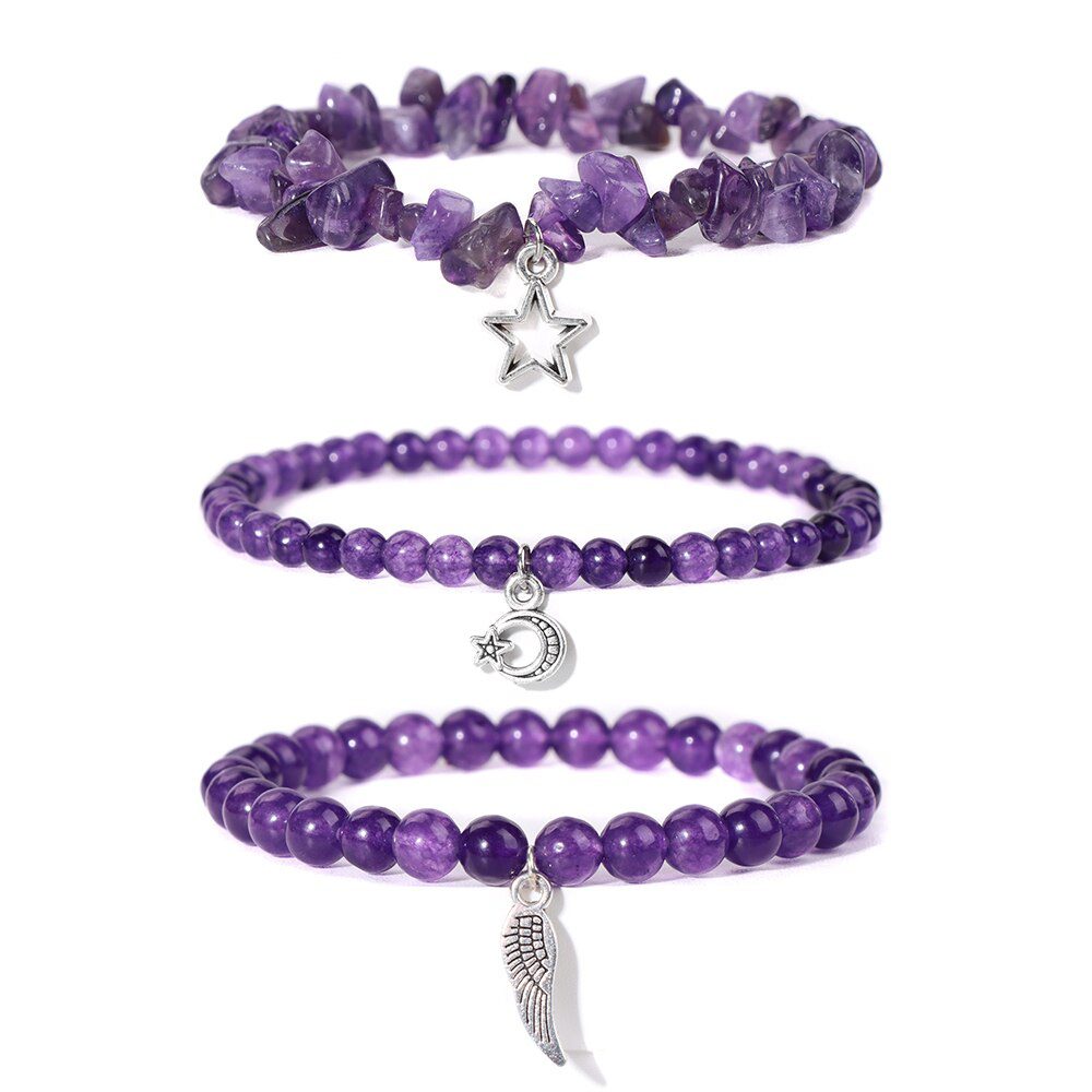 trio-of-healing-amethyst-bracelet-set.jpg Trio of Healing Amethyst Bracelet Set - Image 1