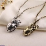 Vintage Anatomical Heart Pendant Necklace
