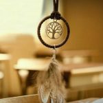 Vintage Enchanted Forest Tree of Life Mini Dream Catcher Key Ring