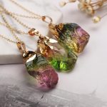 Watermelon Tourmaline Pendant Necklace