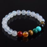 White Agate 7 Chakra Beads Bracelet