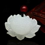 White Jade Lotus Pendant
